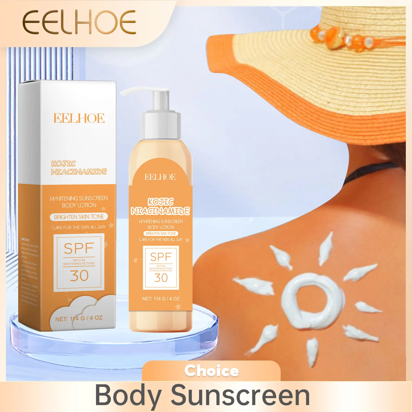 Body Sunscreen Whitening Sun Cream Sunblock Skin Protective Cream Oil Control Anti Sun Facial Protection Spf30 Moisturizer