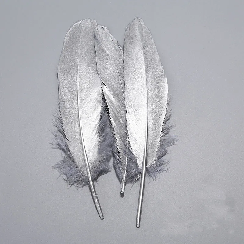 Glittering Gold and Silver Feathers for DIY Wedding and Jewelry Crafts