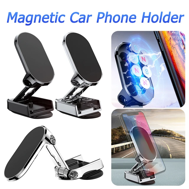 Universal 360 Pro, Magnetic Suction Phone Holder All Metal Car Navigation  Holder Foldable Car Holder