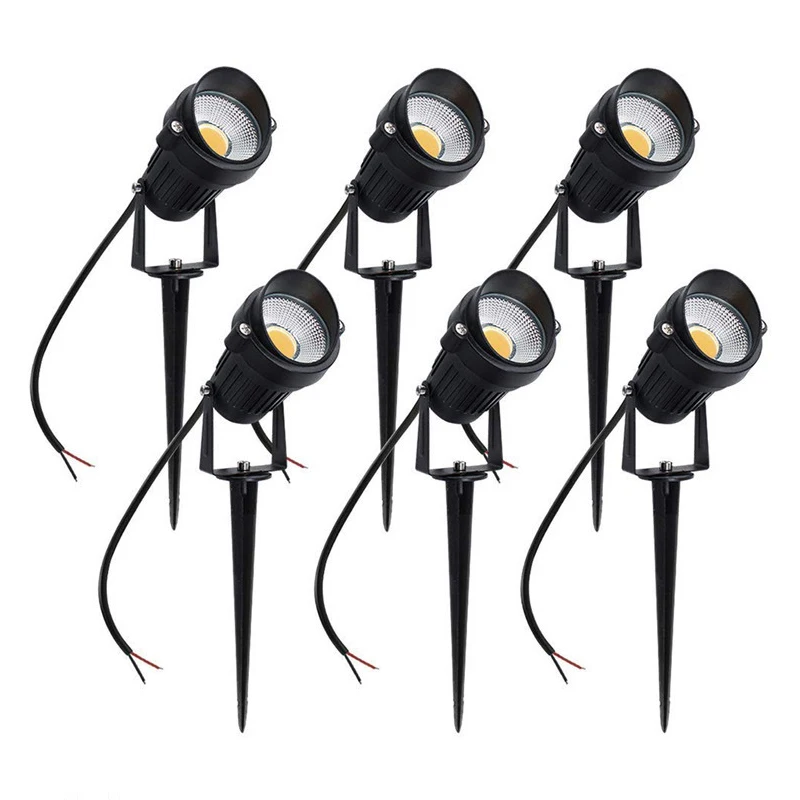 Lawn Lamp Outdoor Garden Light 10W RGB IP65 Waterproof Spike Spotlight Landscape Lighting for Yard Path Tree Ground 12V 220V