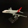 Scale 1:400 Metal Aircraft Model, Qantas A380 Airplane Diecast Plane Aeroplane Home Office Decor Mini Moto Toys for Boy 1