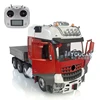 1/14 8*8 LESU RC 3Speed Metal Chassis Tractor Truck Model Painted Cabin W/ Equipment Rack Bucket Light Sound Radio Controller 1