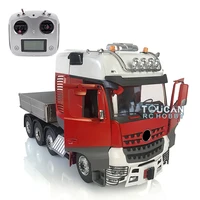 1/14 8*8 LESU RC 3Speed Metal Chassis Tractor Truck Model Painted Cabin W/ Equipment Rack Bucket Light Sound Radio Controller 1