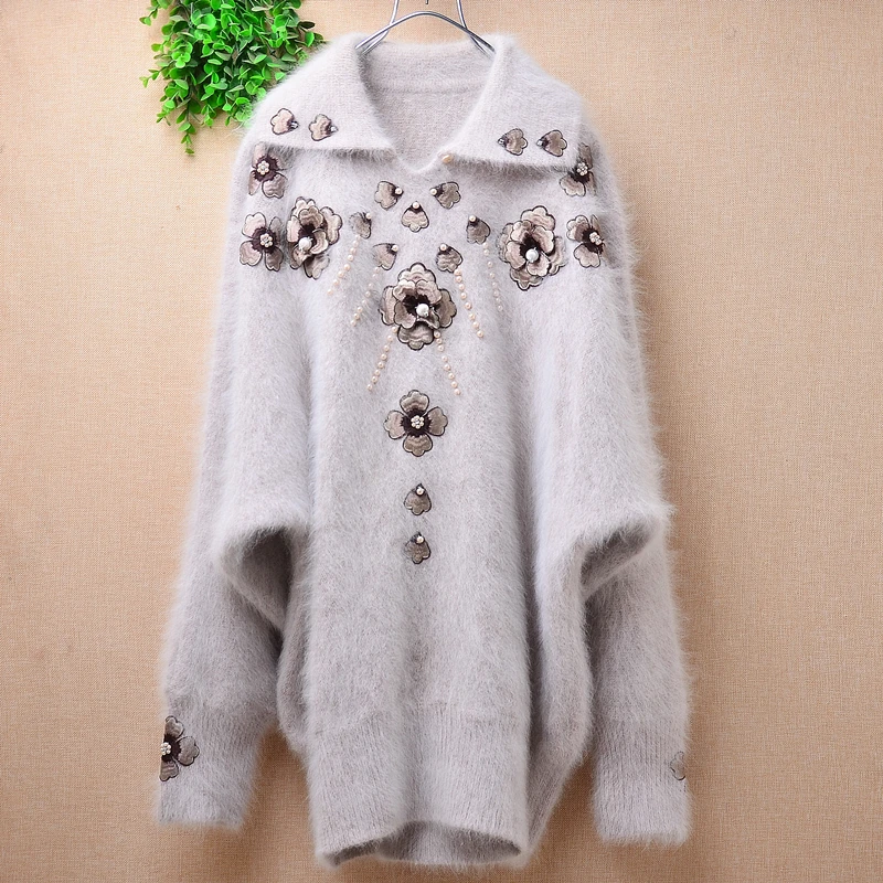 female-women-spring-winter-vintage-embroidery-beading-angora-rabbit-hair-knitted-long-batwing-sleeves-loose-pullover-sweater-top