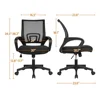 Adjustable Mid Back Mesh Swivel Office Chair With Armrests Black Computer Armchair Furniture Chairs Gaming Cheap Cushion 3