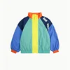 INS 2025 Spring/Summer Children's Set Color Blocked Sports Set Boys' Jacket Pants Fashion Green Striped Shirt Baby Girls Clothes 3