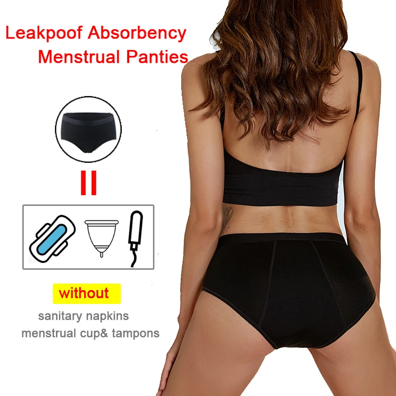 3Pc Menstrual Panties For Women Period Underwear 4 Layer Plus Size Heavy  Flow Absorbency Leakproof Physiological Sanitary Briefs - AliExpress