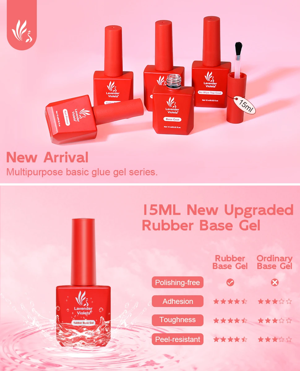 Description Picture 2 of item4pcs 15ml Blooming Gel & Matte Top Coat & Glossy Top Coat & Rubber Base Gel Soak Off Gel Nail Polish for Salon Nail Art Design