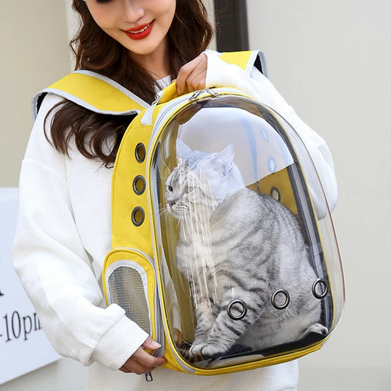 Cat Pet Carriers Dog pet backpacks portable transparent space capsules Soft Side Backpack Travel Bags Outgoing cat supplies Cat Pet Carriers Dog pet backpacks portable transparent space capsules Soft Side Backpack Travel Bags Outgoing cat supplies