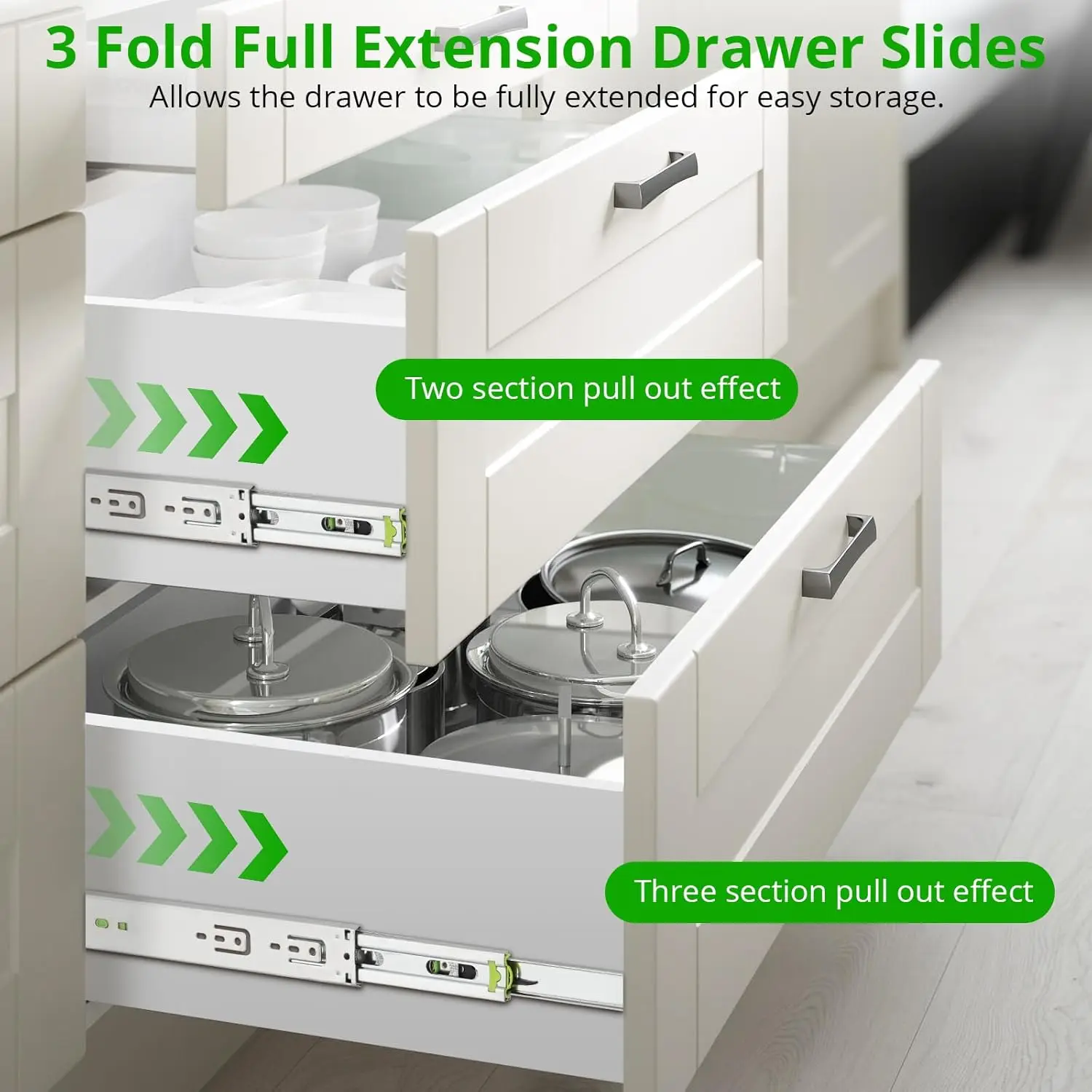 Draw Slide Sizes How to Choose the Right Drawer Slides Size Chart for Your Kitchen Cabinets