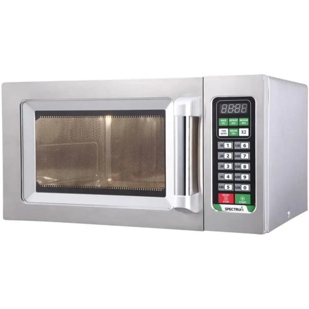 EMW-1000ST Commercial-Grade Microwave Oven, .9 Cubic Feet, Silver 20.12"D x 16.97"W x 12.24"H Capacity 0.9 Cubic Feet 2