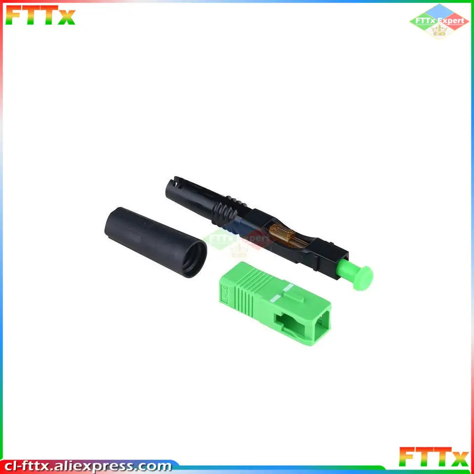 Free Shipping 100pieces/box SC APC Fiber Fast Connector SC APC Single Fiber optic quick connector SC Connector Use FTTH Tool