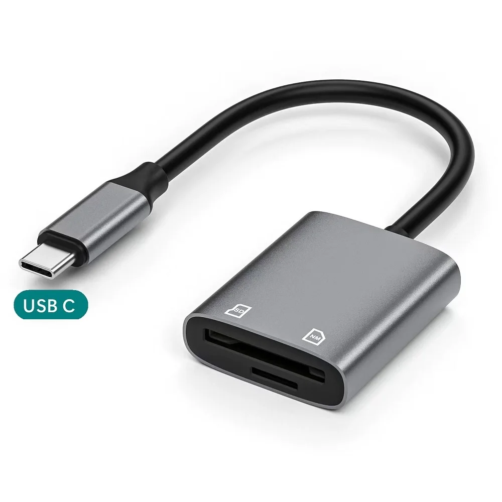 TypeC Nano Memory Card Reader Huawei NM Card Adapter USB-C SD Reader for Huawei Nova Honor Data Transfer Speed up to 90MB/S
