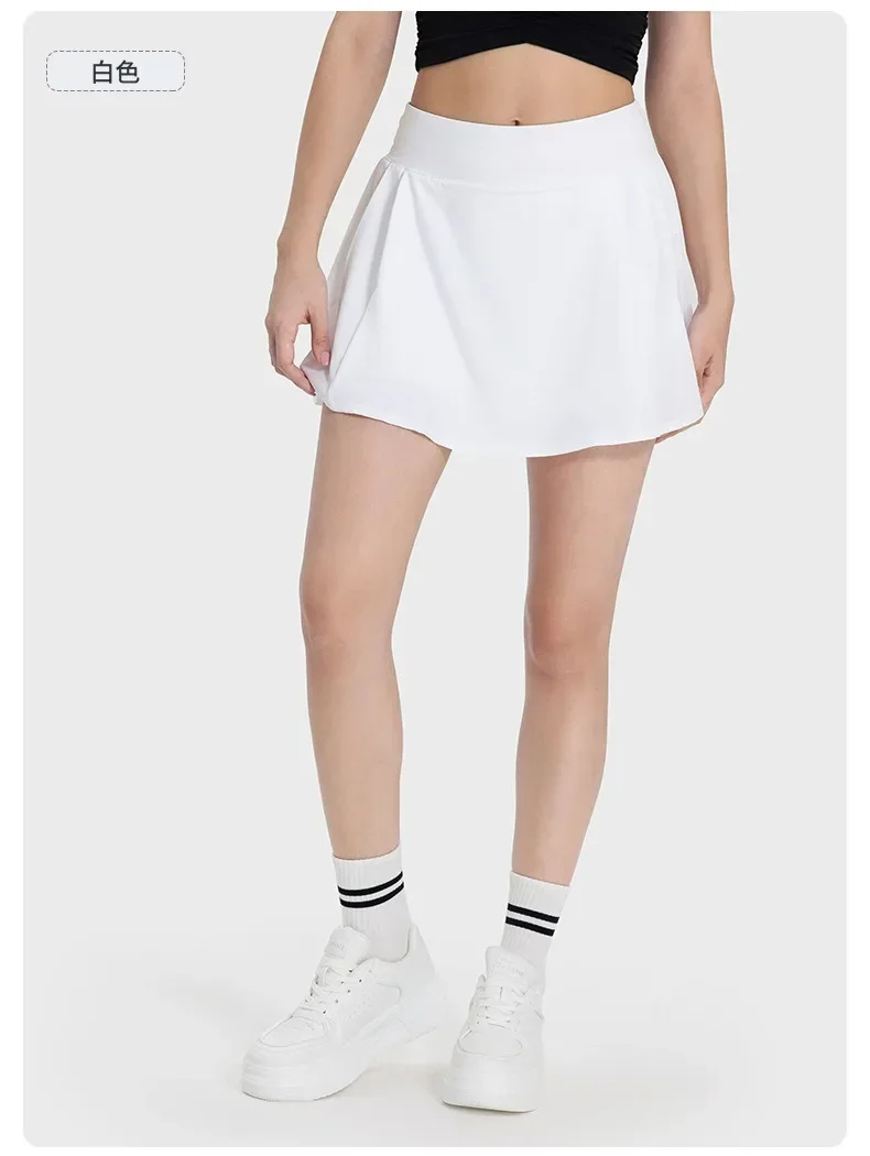 Lemon Lightweight Court Rival High-Rise Tennis Skirt Smooth Feel Four-way Stretch Golf Running Shorts Built-in Shorts With Pocke