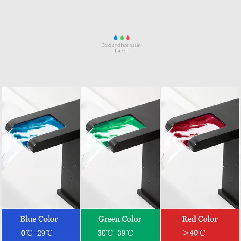 LED Basin Faucet Bathroom Sink Faucets Tall And Short Tap Bathroom Sink Hot&Cold Water Mixer basin faucet bathroom faucet