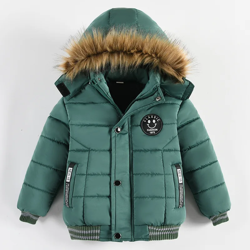 Children Jackets Girls Coat 2 3 4 5 6 Years Winter Baby Boys Jacket Classic Keep Warm Fashion Girls Coat Hooded Zipper Outerwear Birthday Gift Kids Clothes