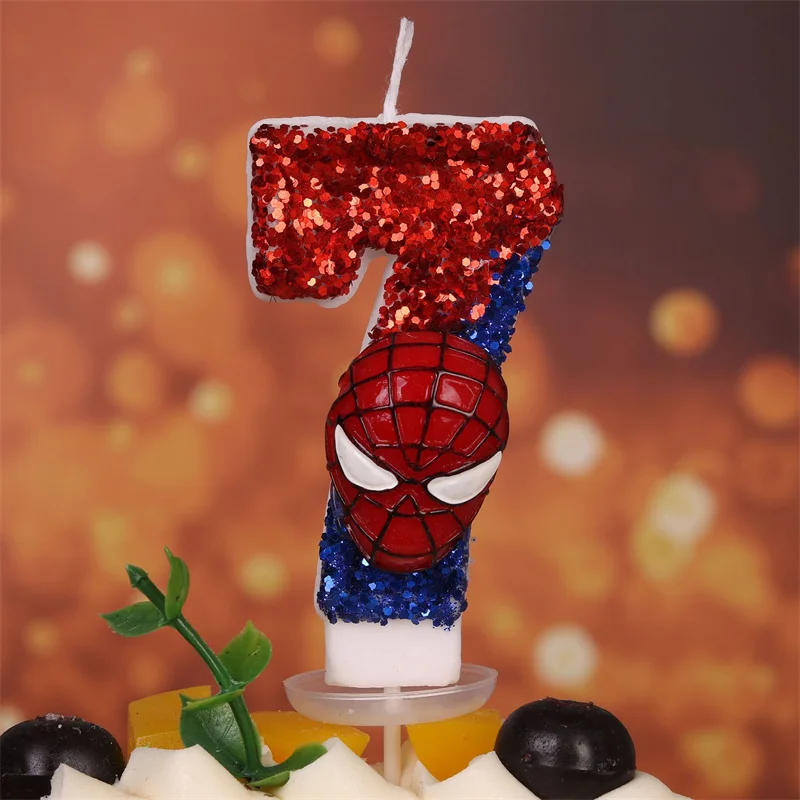 1pcs Number 0 1 2 3 4 5 6 7 8 9 cake candles Boy Birthday Children's Candle Cake Decoration Gothic Decor Party Memories Candle