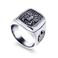 Megin D Stainless Steel Titanium Retro Vintage Scorpion Totem Carved Hip Hop Punk Rings for Men Women Couple Friend Gift Jewelry 1