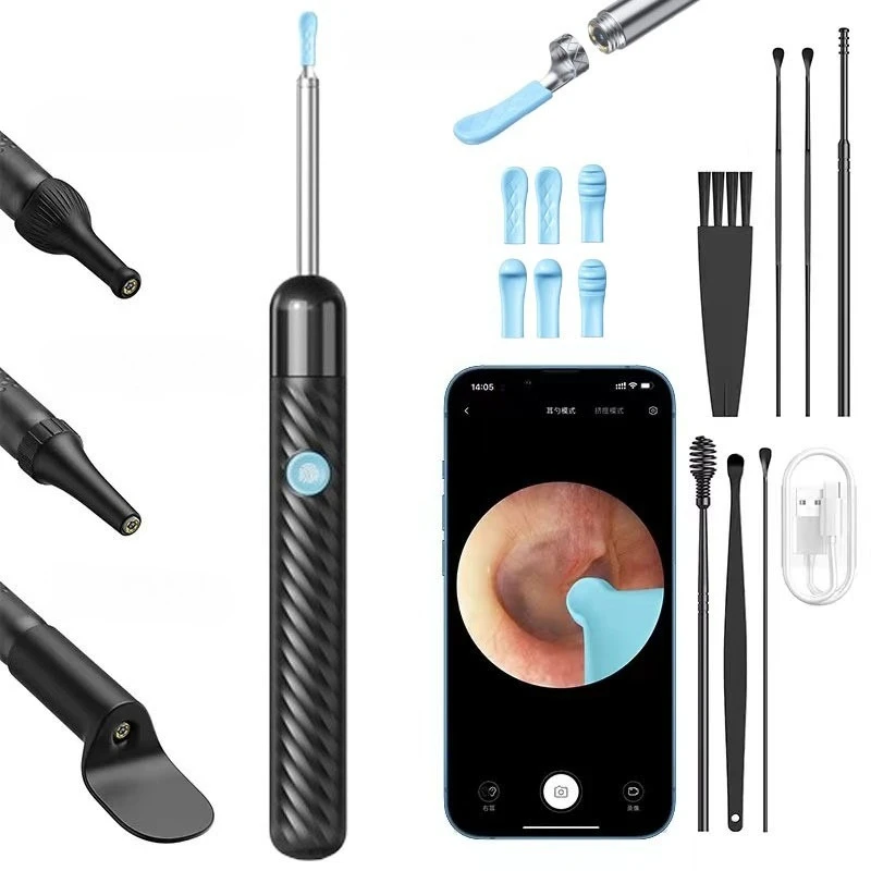 Wireless Otoscope With Camera 1296p Hd Ear Cleaner Tool Kit_voghion.com