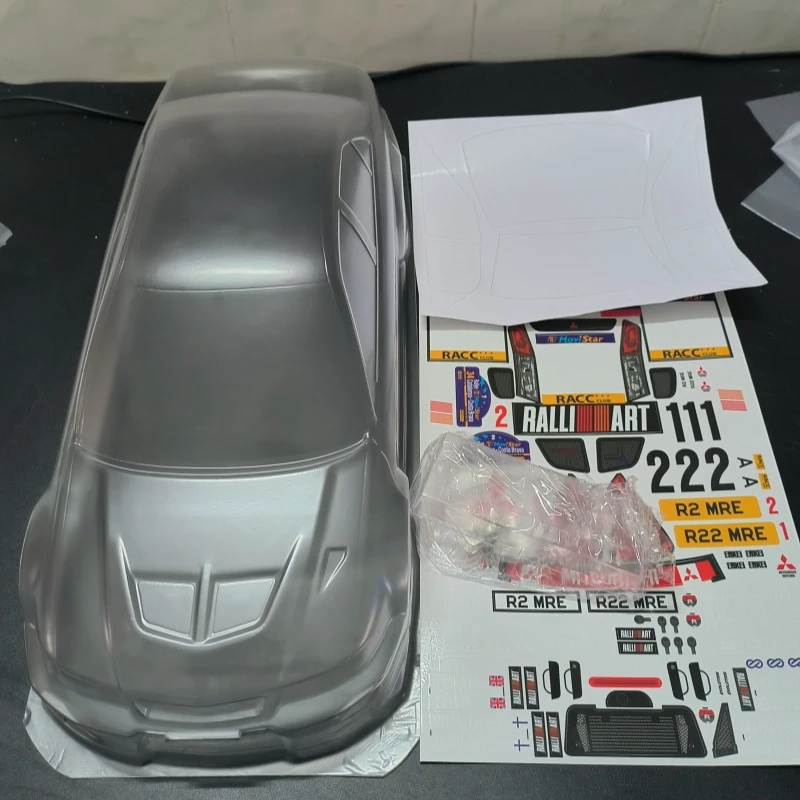 Tc104 Lancer Evo 5 R/C Rally Body Shell, 190Mm X 257Mm Tamiya Chassis Tt01 Tt02 Tl01 Ta03