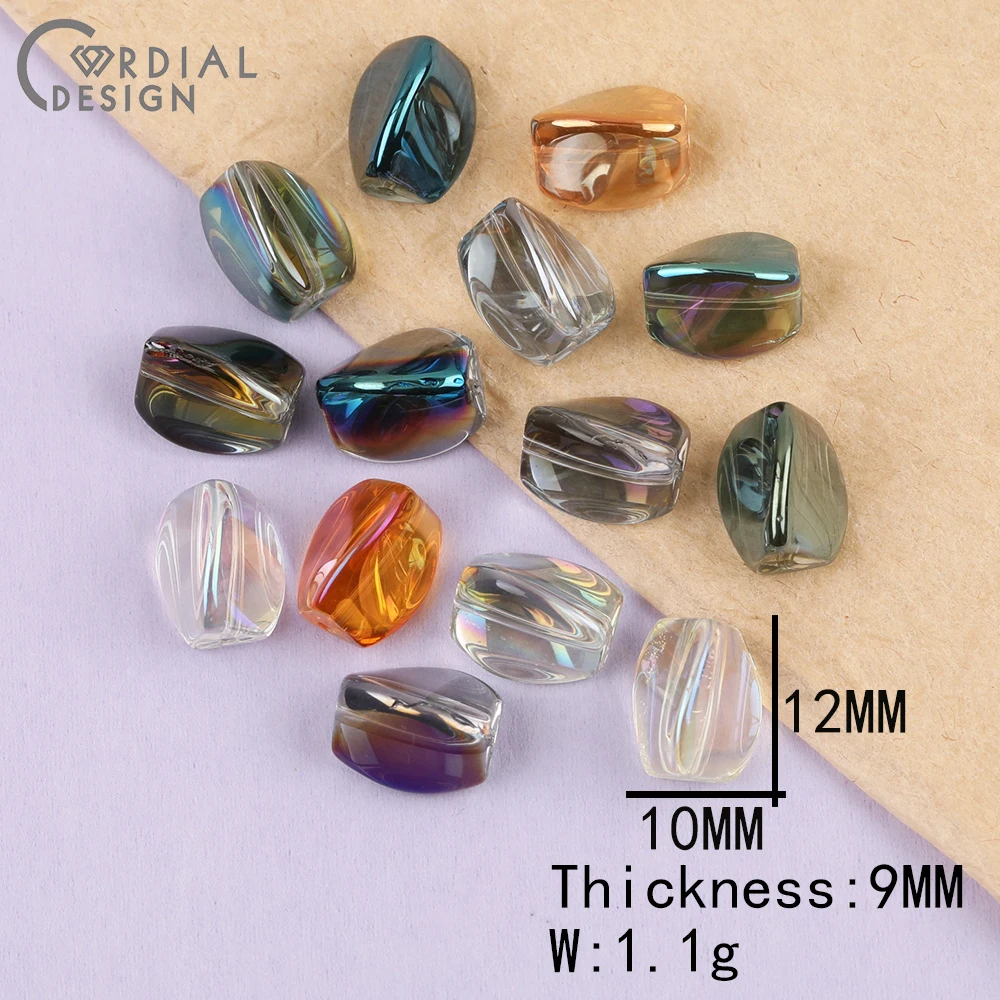 Cordial Design 10*12MM 300pcs DIY Glass Bead/Beads Making/Hand Made/Aurora Effect/Waterdrop Shape/Jewelry Findings & Components - cordial