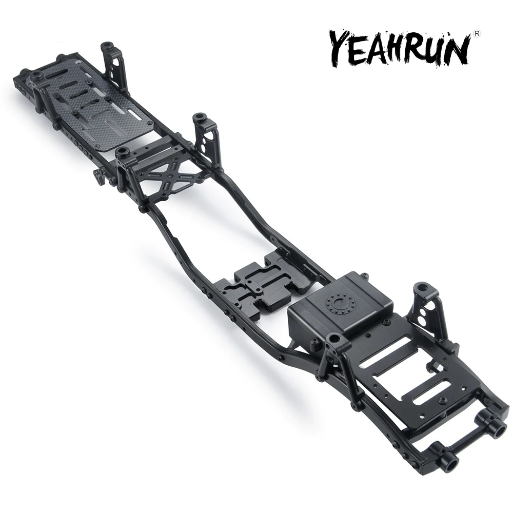 

YEAHRUN 6x6 Upgrade Parts Metal & Carbon Body Chassis Frame Kit for Axial SCX10 90046 90047 90027 90028 1/10 RC Rock Crawler Car