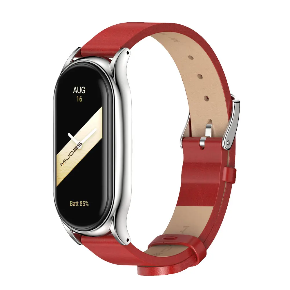 Premium PU Leather Wristband and Metal Bracelet