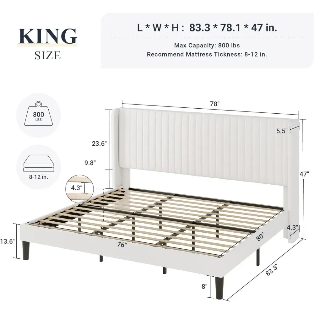 King Size Velvet Bed Frame 5 King Size Velvet Bed Frame 5