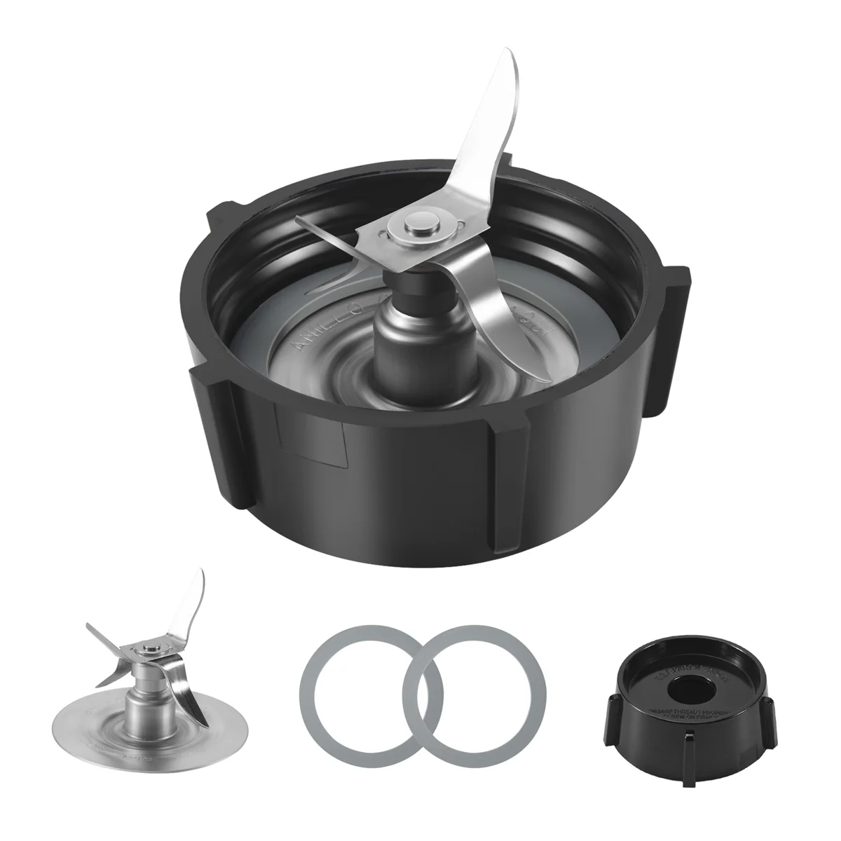 Replacement Parts for Oster Osterizer Blender, 4 Point Fusion Blades Assembly with 2 Piece Rubber Seal Gasket 4961 HOT