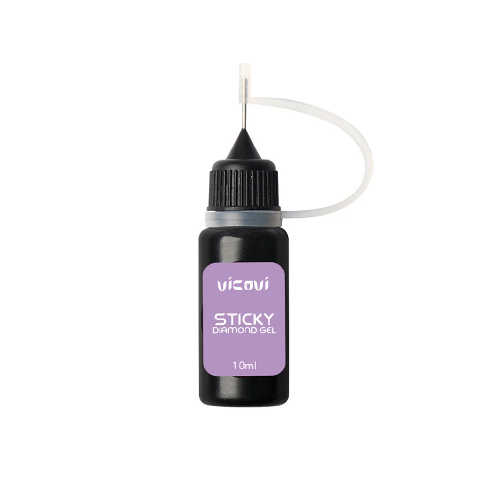 10ml Nail Tips Glue Gel Sticky Nail Glue Pinhole Head Rhinestone Hemming Caulking Stone Gel Paste Jewelry Gel