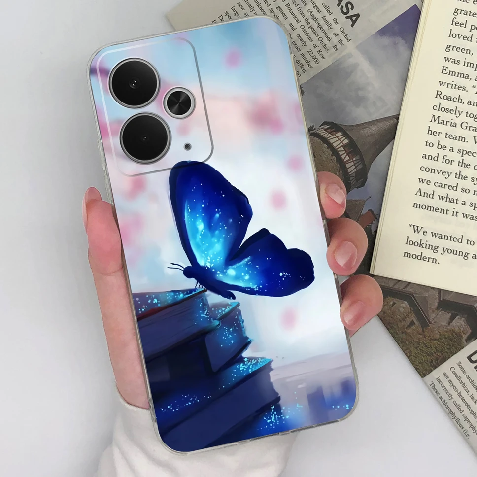 Chic Transparent TPU Silicone Phone Case with Lovely Design Patterns