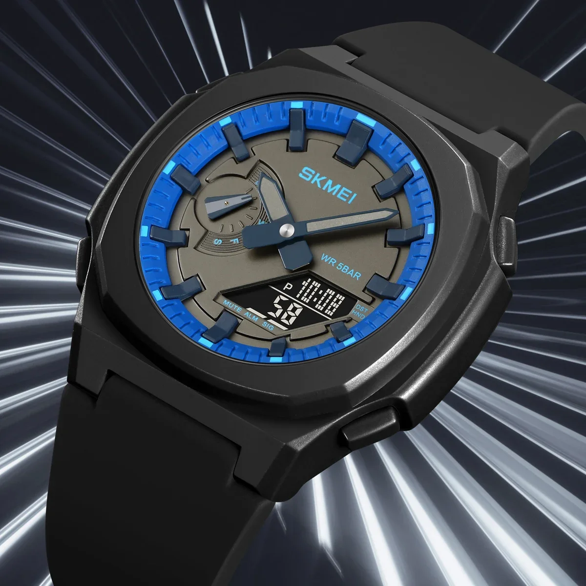 SKMEI 2091 5 Alarms Date Clock reloj hombre with Japan Digital Movement Sport Watches Waterproof Men Countdown Chrono Wriswatch 2