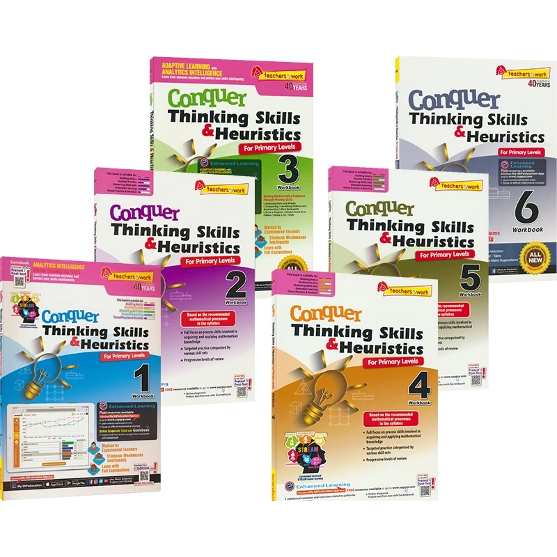 

2022 New Arrival SAP Conquer Thinking Skills & Heuristics For Primary Students Singapore Textbooks Exercise Book Education Book