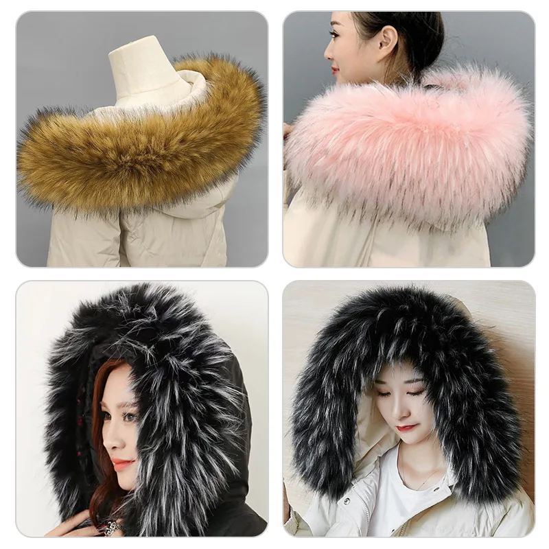 1M Faux Fox Fur Fabric DIY Apparel Sewing Fluffy Trim Trimming Fabric Ribbon For Handmade DIY Plush Collar Hat Clothing Material