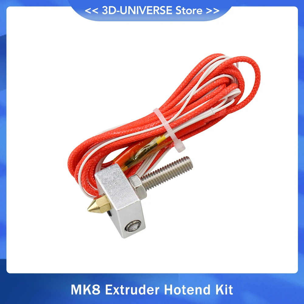 

MK8 Extruder hot end kit 12V / 40W 0.4mm nozzle heating MK8 Extruder hotend DIY 3D printer Accessories 30mm / 40mm / 50mm Throat