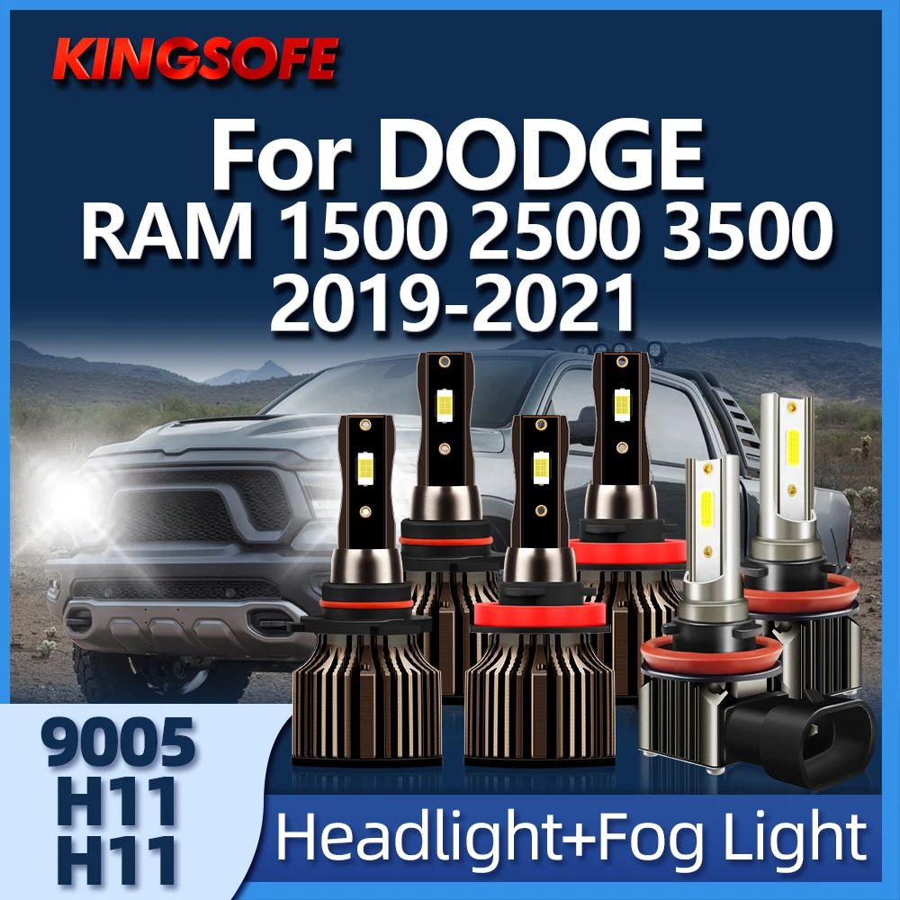 

Car Lights LED 20000LM H11 Atuo Lamp Headlight Bulb Turbo 12V For DODGE RAM 1500 2500 3500 2019 2020 2021