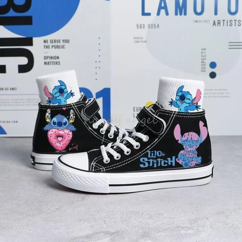 Lilo And Stitch Kids Canvas Sneakers Boys Fashion Anti-slip Breathable Sports Shoes Girls Student Casual Board Shoes Children's kids sneakers,sports shoes,kids sports shoes,kids shoes