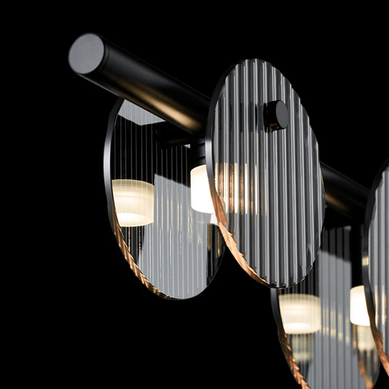 Modern Minimalist Style Led Chandelier Dining Room Kitchen Bar Living Room Bedroom Ceiling Lamp Black Art Chandelier Lamp