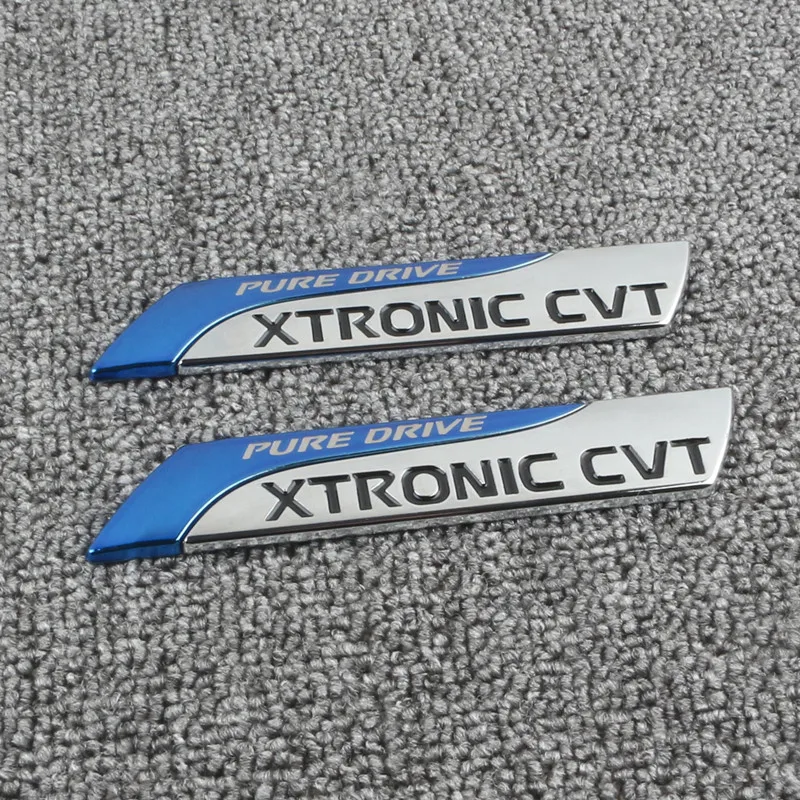 퓨어 드라이브 XTRONIC CVT 니스모 메탈 엠블럼 배지 테일 스티커, 닛산 캐시카이 X-트레일 쥬크 티나 티다 써니 노트 자동차 스타일링용