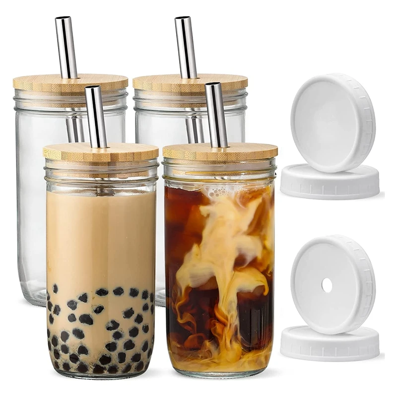 glass-cups-set-24oz-jar-drinking-glasses-w-bamboo-lids-straws-2-airtight-lids-cute-reusable-boba-bottle