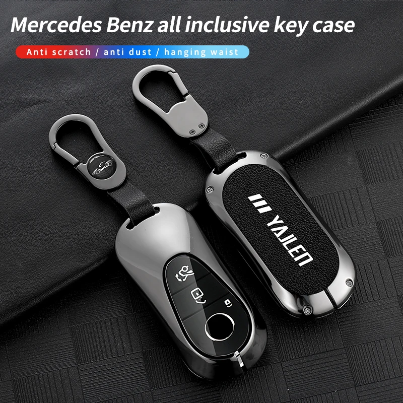 Zinc Alloy+leather Key Case Cover For Mercedes Benz C S Class W206 W223
