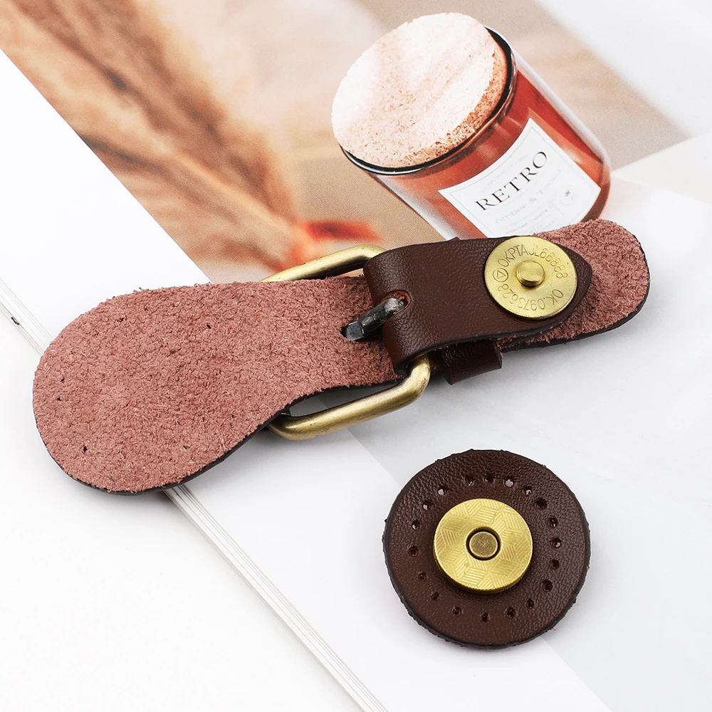 2pcs Leather Bag Snap Buckles Sew on Snaps Button Magnetic Closure Fasteners for Women DIY Handbag Backpack Clothes Accessories