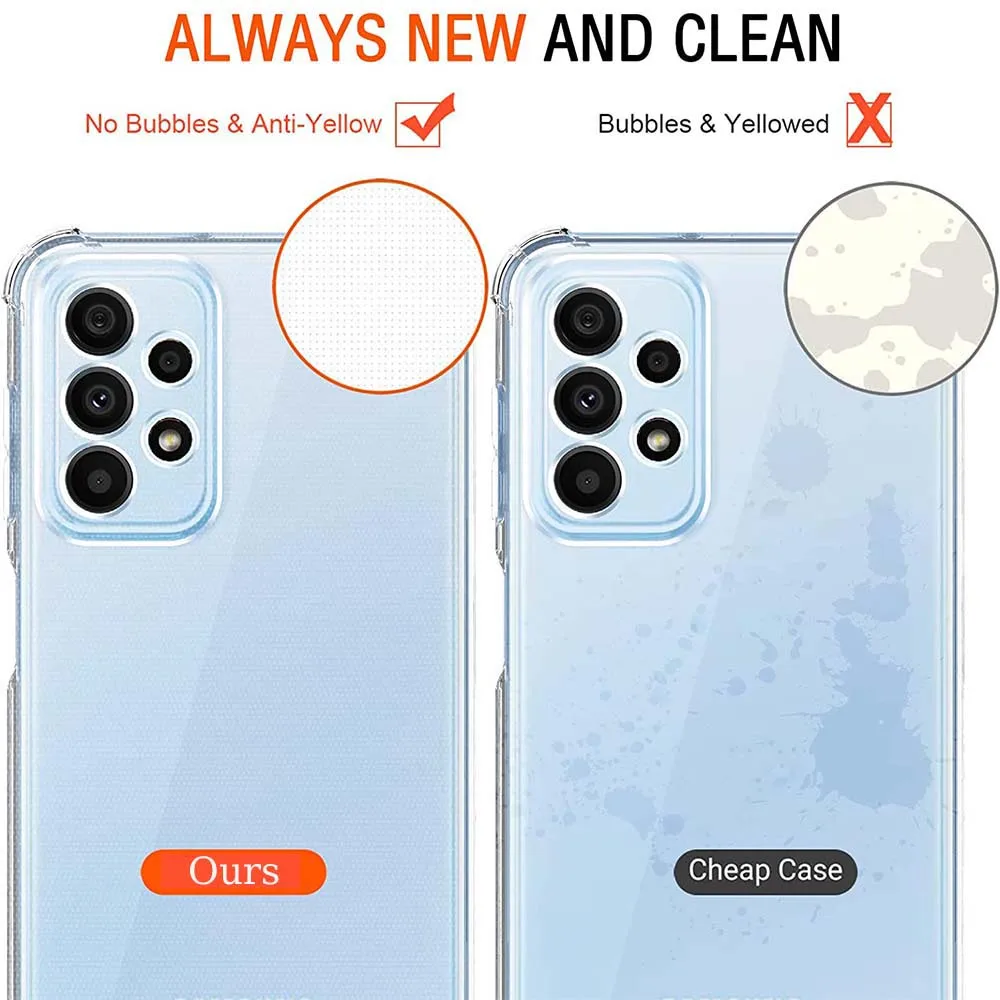 Enhanced Shockproof Clear Silicone Case with Air Bag Cushioning