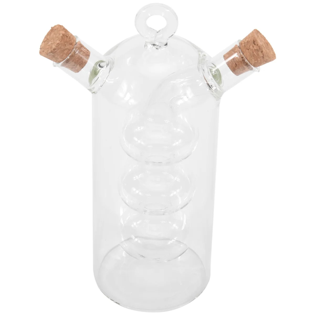 2-In-1 Double Layer Bottle Sauce Oil Vinegar Glass Bottle Condiment Seasoning Sealed Kitchen Storage