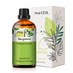 PHATOIL 30ml Aromatherapy Essential Oil Blend - Lavender, Eucalyptus, Vanilla, Sweet Orange Fragrance for Diffusers, Candles, and DIY Soap (Bergamot)