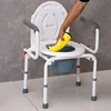Multi-functional Disabled Accessories Toilet Chair Bath Chairs, Folding Armrests Seat Commode Toilet Portable Commod Chairs 4