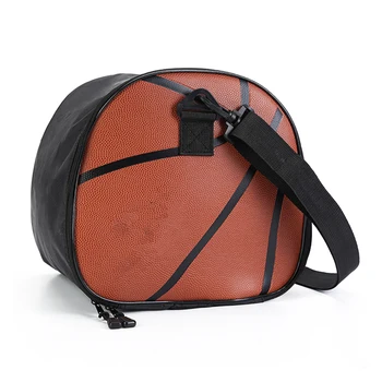 Borsa da basket a spalla con tracolla regolabile in PU con doppia cerniera di grande capacità adatta per pallavolo da calcio