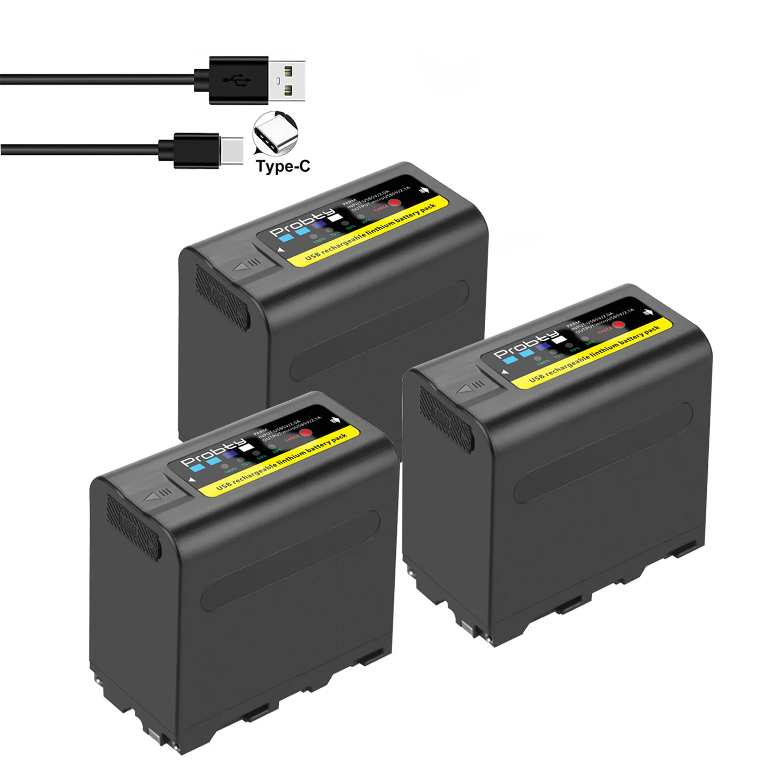 ENEGON NP-F970 accu (8400 mAh 2 stuks) en LCD-laderset compatibel met Sony NP-F980 NP-F970 NP-F960 NP-F950 NP-F930 NP-F770 NP-F750 NP-F570 NP-F550