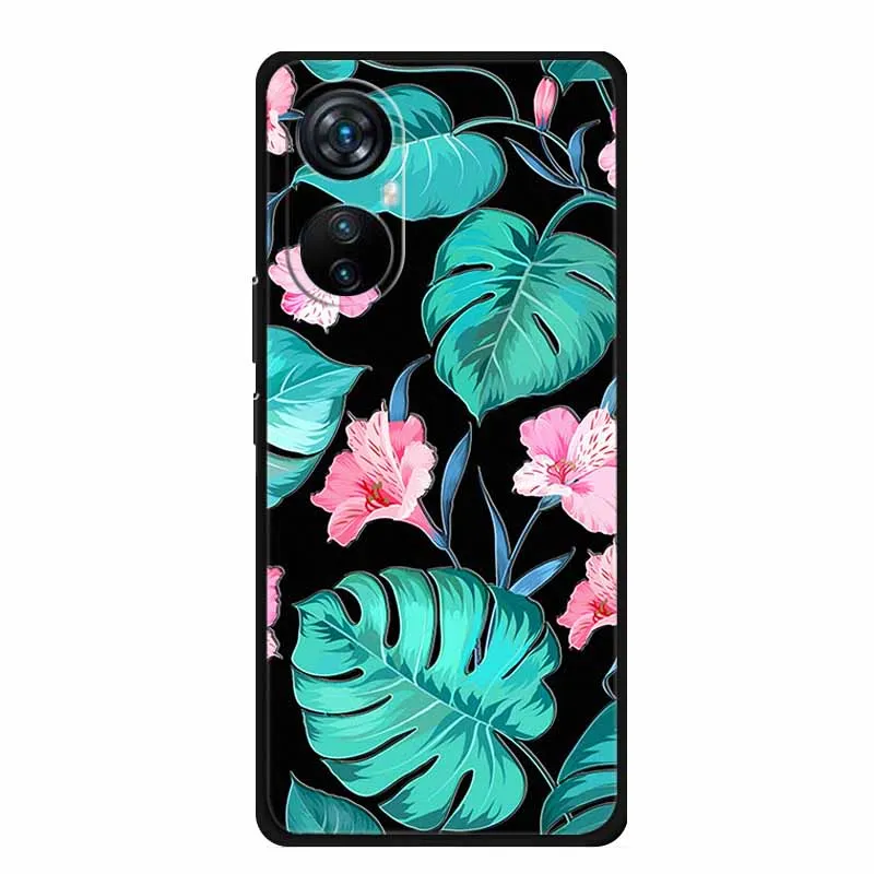 Elegant 3D Relief Emboss Black Silicone Soft Back Case