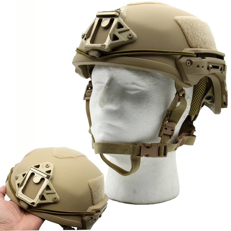Military PE Class III Bulletproof Helmet Upgrade Modular Lightweight Communication Wendy NIJ IIIA Sand Color |